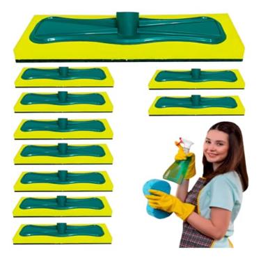 Imagem de Kit 2 Rodo Abrasivo Multiuso Esponja Abrasiva Remove Tira Sujeira Para Limpeza De Piso Azulejo Linha Multiuso Bucha Limpeza Pesada Durável Sem Cabo