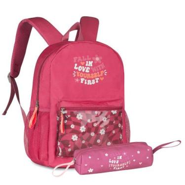Imagem de Mochila Bolsa de Costas Feminina For Girls Yourself First Oficial Esco