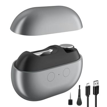 Imagem de Cortador de unhas elétrico Blessource 2 em 1 com luz LED cinza/branca