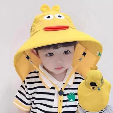 Imagem de Chapéu Balde Infantil com Aba Larga e Proteção UV - Ajustável para Pra