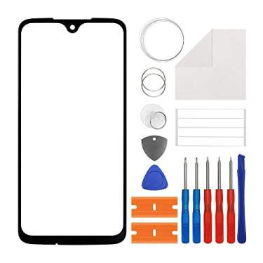 Imagem de [Novo] Substituição do painel de vidro frontal original Duotipa para Motorola Moto G7 XT1962, XT1962-4 e G7 Plus XT1965, substituição de tela de vidro frontal com kit de ferramentas de reparo OCA -