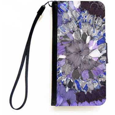 Imagem de Rikki Knight Capa carteira flip roxa de fio torcido com aba magnética para Apple iPhone 5c