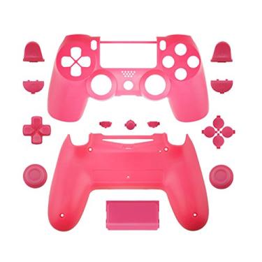 Imagem de Capa WPS Matte Controller Collection com invólucro completo + botões completos para controle PS4 PlayStation Slim Pro (JDM-040), rosa