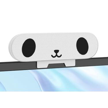 Imagem de LXTNFU Alto-falantes de Computador para Monitor de Mesa, USB, Branco, Multimídia, 3.6 cm, Estéreo, Controle de Volume, Compatível com Laptop, PC e Telefone com Porta USB-C