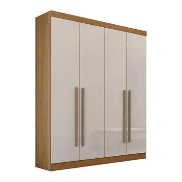 Imagem de Guarda Roupa Da Vinci 4 Portas Cinamomo Off White Mdf Ddoro - D'Doro M