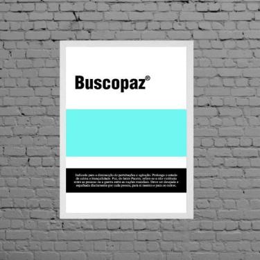 Imagem de Quadro Decorativo Remédio Buscopaz 24X18Cm Moldura Branca
