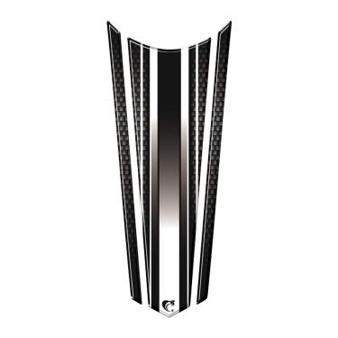 Imagem de Adesivo Faixa Gravata Resinado Tanque Moto Honda Varias Preto E Azul