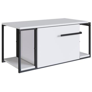 Imagem de Gabinete Suspenso Para Banheiro 1 Pt Basc P1019 Preto Branco Pp Preto Branco