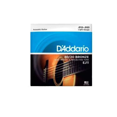 Imagem de Cordas Para Violão Aço D Addario Bronze 80-20 Ej11 012" 053"