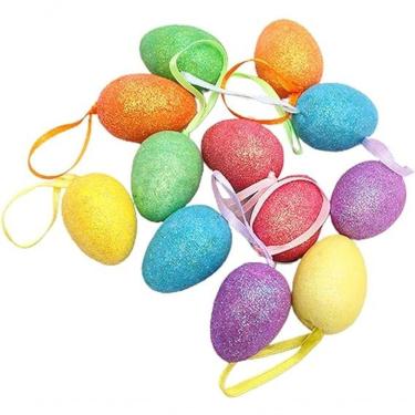Imagem de Enfeite Decorativo Páscoa 30 Ovos Pendentes Coloridos