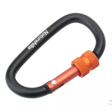 Imagem de Mini Mosquetão Chaveiro Screw 6 Cm Preto
