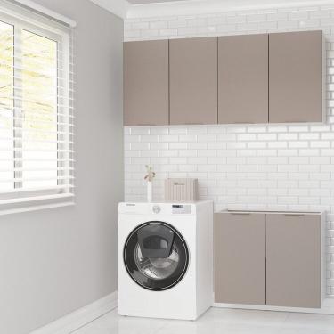 Imagem de Lavanderia Modulada 3 Peças Sem Tampo Sem Rodapé Ipanema Cabecasa Madeiramadeira Fendi Trama