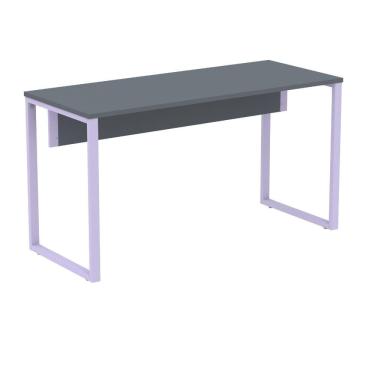 Imagem de Mesa Escritório P25 Tub Pandin 120 Cm (larg) Tampo Mdp Grafito Pé Aço Tubular Lilás