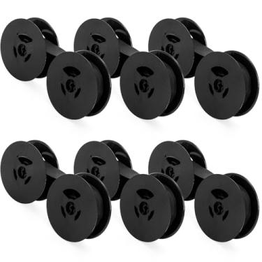 Imagem de Yarlung 6 pares de fita universal para máquina de escrever, fita de tinta de eixo duplo de tecido de 1/2 polegada, substituição de carretel duplo para a maioria das máquinas de escrever