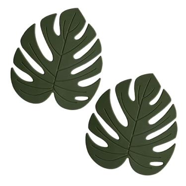 Imagem de Generic Conjunto De 2 Tapetes Silicone Genéricos Para Descanso Panelas, Pegadores Panela Monstera Panelas E Frigideiras Quentes, Descansos Multiuso Borracha Macia Bancadas Cozinha, Mesas, Porta-Copo