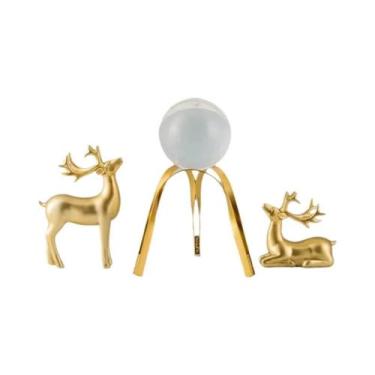 Imagem de Enfeites De Bola De Cristal Luxuosos Luz Nórdica Decoração Criativa Pa