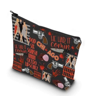 Imagem de WCGXKO Presente musical Chicago Musical Inspired Gift Six Squish Uh Uh Cicero Lipschitz Bolsa de cosméticos com zíper, Chicago., Zíper