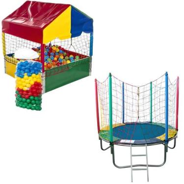 Imagem de Kit Cama Elástica 1,83m Piscina de Bolinhas 1,00m 500 Bolinhas - Rotop