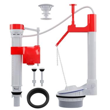Imagem de Reparo Completo Caixa Acoplada Acionamento Superior Banheiro Kit Descarga Vaso Sanitario Privada