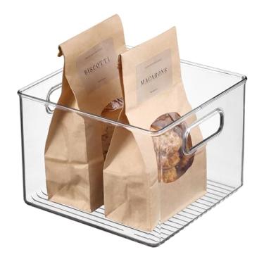 Imagem de iDesign Caixa de armazenamento Pantry com alças para armários de cozinha ou geladeira - Transparente - Feito nos EUA