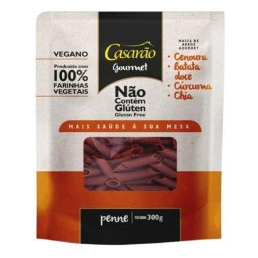 Imagem de Penne 300g Casarão  Cenoura, Batata Doce, Cúrcuma e Chia  Massa Vegana
