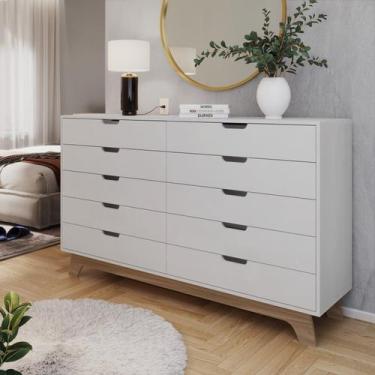 Imagem de Cômoda Alice 10 Gavetas em 100% Mdf - FD