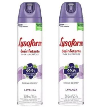 Imagem de Kit 2 pçs lysoforme 360ml lavanda desinfetante superfícies