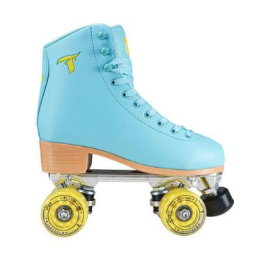 Imagem de Patins Traxart Foxxy Azul Quad - 58mm x 32mm ABEC-5, # 7 = 38/39