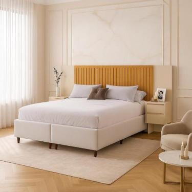 Imagem de Cabeceira para Camas de Casal Queen e King Regulavel Florida com Paine