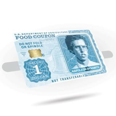 Imagem de Adesivo de vinil para cartão de crédito com cupom de comida - Pacote com 3 - Cartões de crédito e débito com chip - Durável, fácil de aplicar - Personalize seu cartão (5 designs disponíveis) (Napoleon