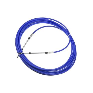 Imagem de VekAuto 1 peça 10 metros 10 metros 394 polegadas tipo marítimo 3300 / 33C cabo caixa de controle remoto de mudança de aceleração para Yamaha motor de popa barco sistema de direção azul auto acessórios