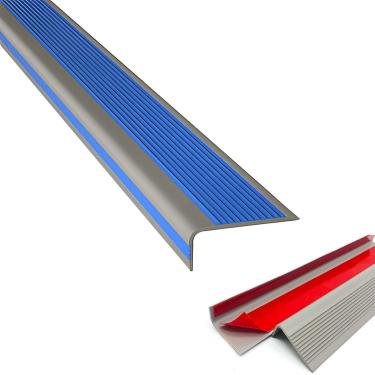 Imagem de Perfil De Borda De Escada Autoadesivo Pvc Plástico Proteção De Borda De Escada Em Forma De L Tiras De Acabamento De Borda De Degrau Diy Corte Livre à Prova D'água Borda, Blue, 700cm
