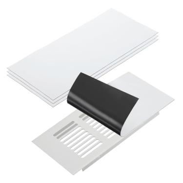 Imagem de PATIKIL Capa de ventilação magnética de 39 cm x 20 cm, 4 peças de capa de registro de ar de parede de chão bloqueador de ventilação magnética para forno de lareira HVAC RV doméstico, branco