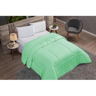 Imagem de Edredom Queen 400 Fios Micropercal Toque Macio e Suave Verde - Armazém