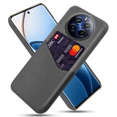 Imagem de Capa para Realme 12 Pro PLUS 5G,Anti-deslizamento,Proteção contra quedas de 360°,Resistência à impressão digital,Tela e caso de couro PU com 1 slot de cartão atrás-Gray