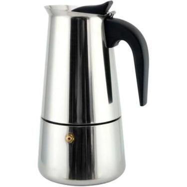 Imagem de Cafeteira Italiana em Aço Inox, 300ml, 6 Xícaras, Design Moderno