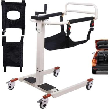Imagem de Cadeira De Transferência De Elevador De Paciente Com Freio De Aço Transporte De Cadeira De Rodas Máquina De Transferência Cadeira De Banho Portátil Cômoda De Cabeceira Para Idosos Com Defic