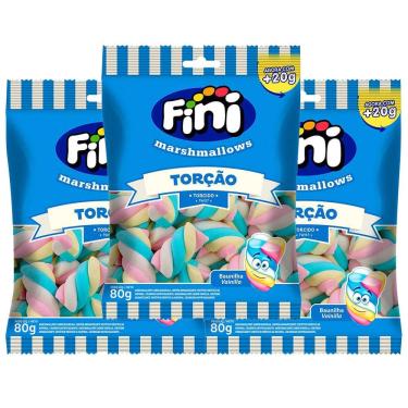 Imagem de Kit 3 Marshmallows Fini Torção 80g