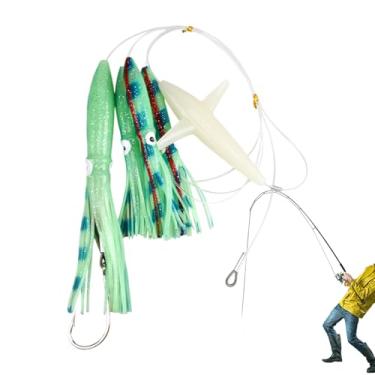 Imagem de Isca De Choco | Isca Luminosa Para Bass,Iscas Realistas De Lula Para Walleye Truta Bagre Crappie Salmao Em Agua Doce Salgada Lagos Corregos Pesca