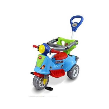 Imagem de Triciclo Passeio Infantil Com Empurrador Avespa Azul Maral