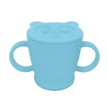 Imagem de Mimo Style Copo Infantil de Silicone com Alças,com Tampa Azul 120ml