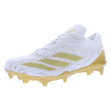 Imagem de adidas Tênis masculino Adizero Electric tamanho 4,5, cor: branco nuvem/dourado metálico/branco nuvem, Branco nuvem/dourado metálico/branco-nuvem/branco giz, 35