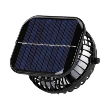 Imagem de Ｂｅｓｇａ Ventilador Solar Portátil Compacto Pequeno Ventilador de Refrigeração de Ar USB para Atividades Ao Ar Livre Viagem Golfe Mochila, Quadrado 500mAh 7cm x 6cm, Tamanho real