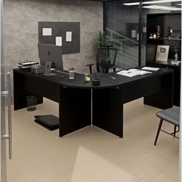 Imagem de Mesa Escrivaninha Em L Canto Arredondado 1400x600 Netmobil