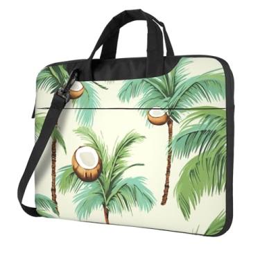 Imagem de Capa para laptop de verão coqueiro capa para computador à prova de choque protetora para notebook bolsa portátil para laptop para homens e mulheres, Preto, 14 inch