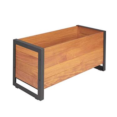 Imagem de Floreira Baixa Tramontina Urban Highline em Madeira Garapeira com Acabamento Ecoclear e Estrutura em Aço Carbono 950 cm