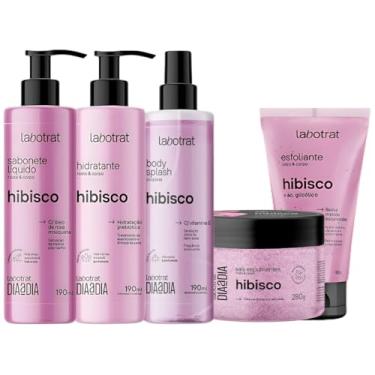 Imagem de Kit Banho Premium Labotrat Hibisco Completo 5 Produtos Corpo E Rosto Cheiro De Fruta Esfoliante