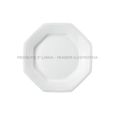 Imagem de Prato Sobremesa 20 cm Porcelana Schmidt - Mod. Prisma 2 LINHA, Branco