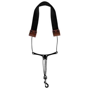 Imagem de simhoa Correia de pescoço para saxofone soprano tenor alto barítono, prática, premium, presente confortável para saxofonistas, correia ajustável para
