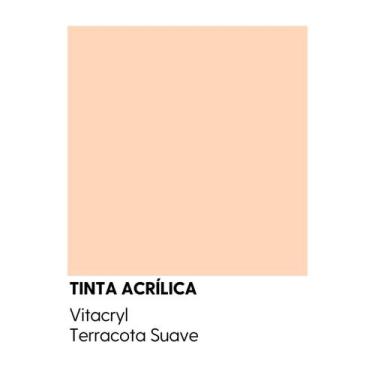 Imagem de Tinta Emborrachada Acetinada Laranjas - Vitacryl, Terracota Suave, 3,6